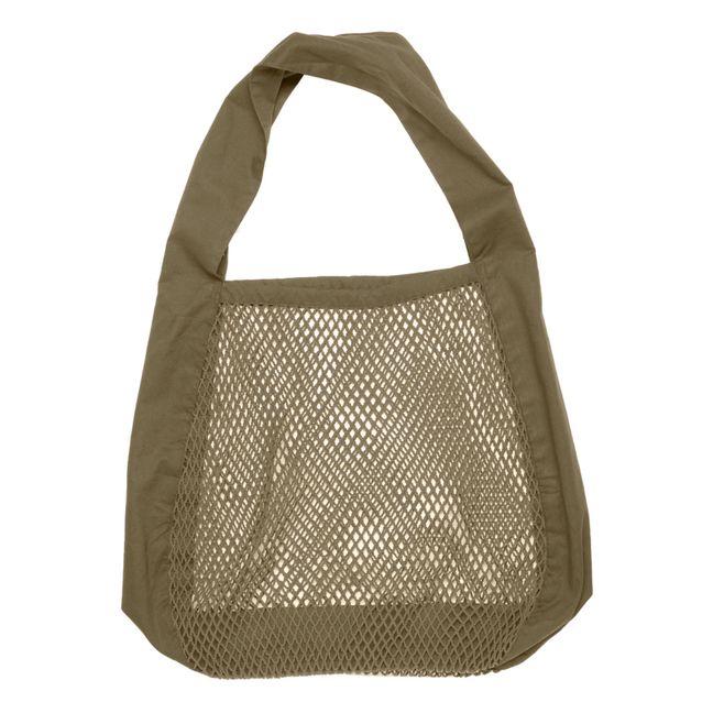 Bandolera de malla de algodón orgánico | Verde Kaki