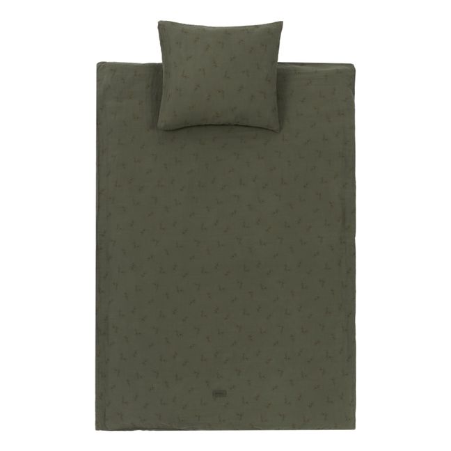 Wabi-Sabi Flore Bedding Set | Verde militare
