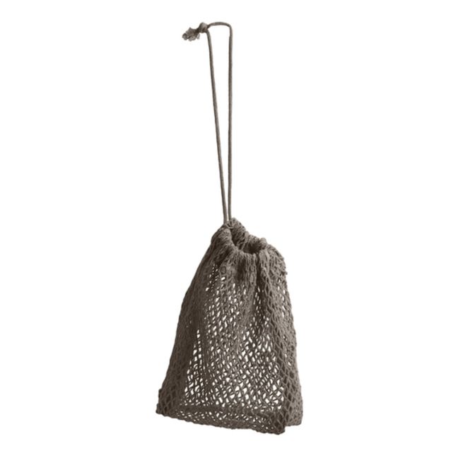 Bolsa de red de algodón orgánico M | Marrón