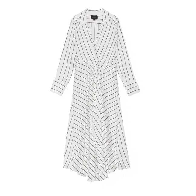Robe Geraldine Rayures | Blanco