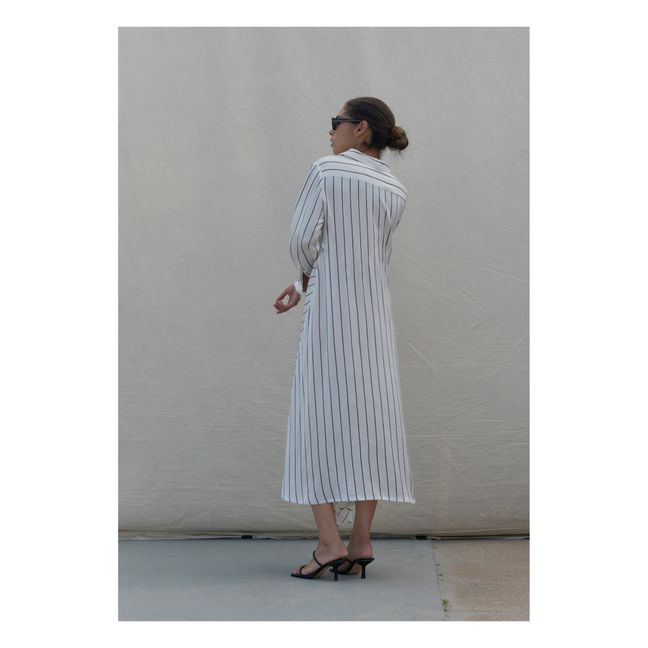 Robe Geraldine Rayures | Blanco