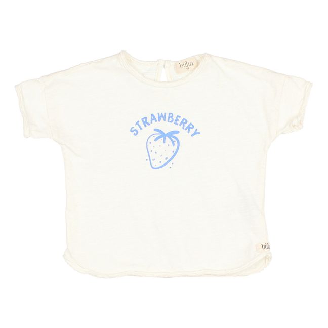 T-Shirt Coton Bio Flamé Fraise Bébé | Ecru