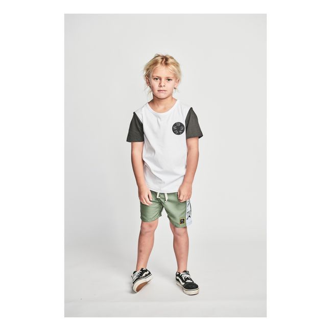 Horror Recycled Polyester Swim Trunks | Olive green