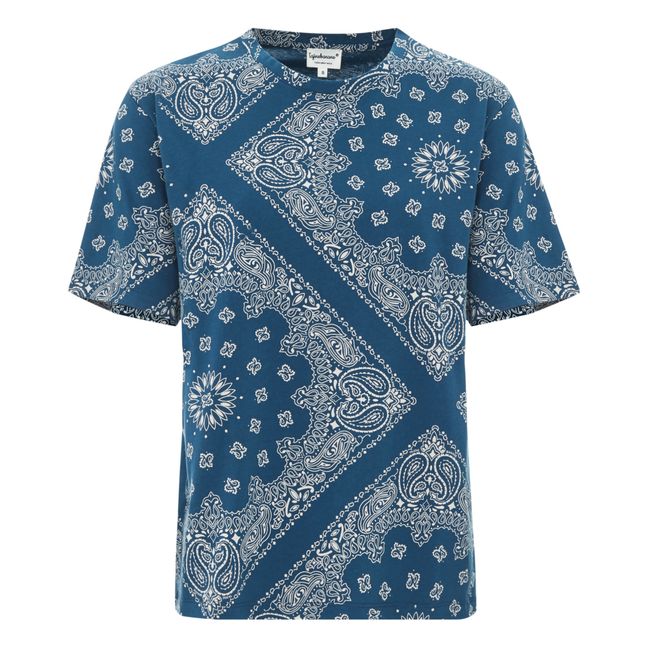 T-shirt d'Allaitement Bandana Coton Oeko-Tex | Bleu