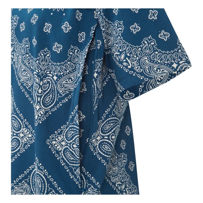 T-shirt d'Allaitement Bandana Coton Oeko-Tex | Bleu