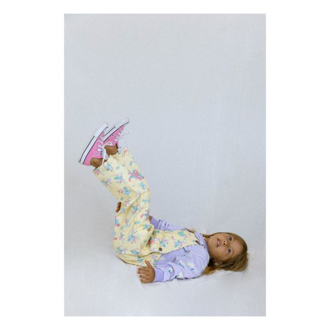 Pink Vanilla Flowers Long Dungarees  | Vaniglia