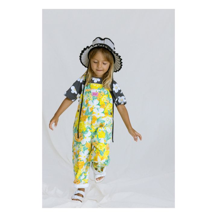 Tall Grass Flowers Long Dungarees | Giallo- Immagine del prodotto n°1