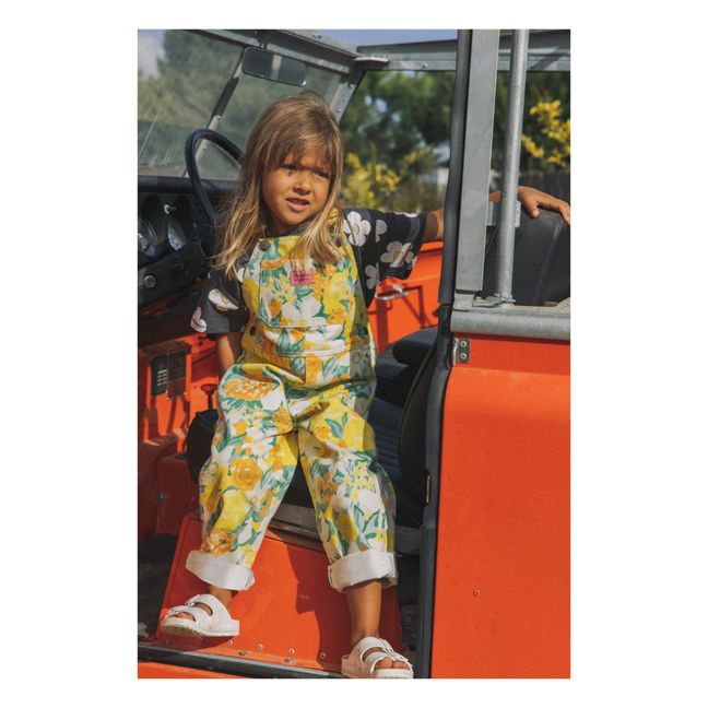 Tall Grass Flowers Long Dungarees | Giallo