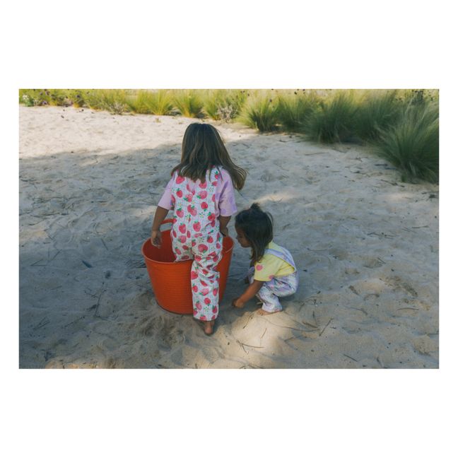 Strawberry Straw Melon Long Overalls | Rojo