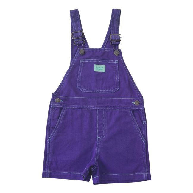 Storm Violet Short Overalls | Purple