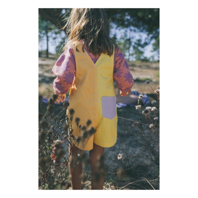 Coconut Palm Short Overalls | Yellow