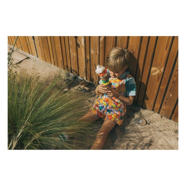 Fruits Verano Short Overalls | Yellow