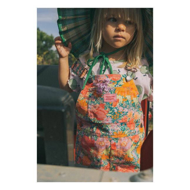 Flowers Ibisco Short Overalls | Orange