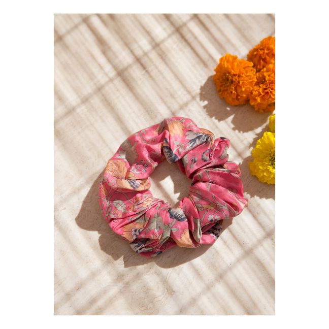 Khaalia Silk Scrunchie | Pink