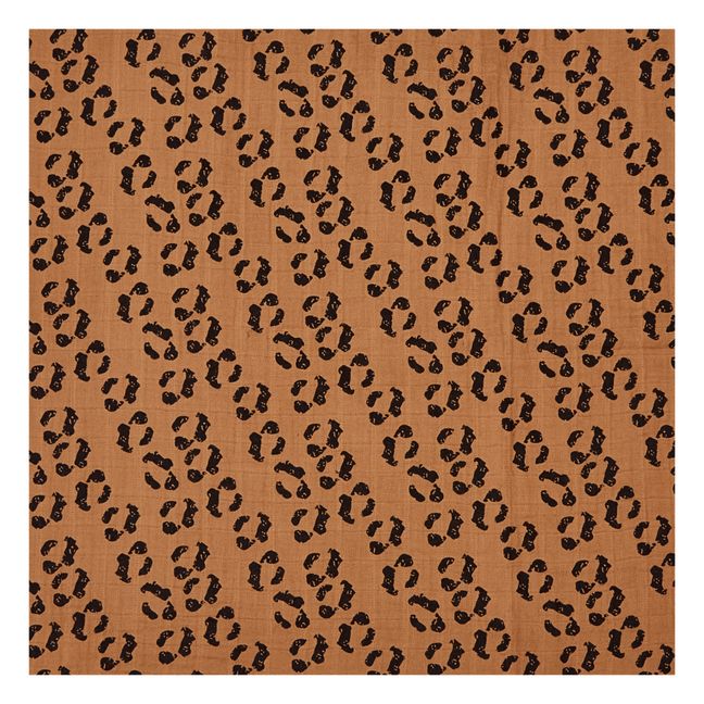 Small Leopard Print Organic Woven Fabric Swaddling Cloth | Leopard