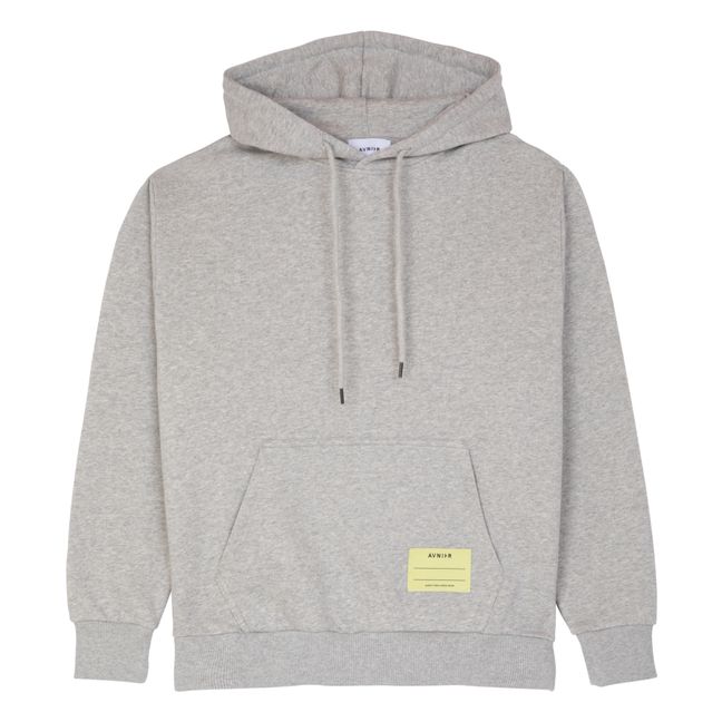 Felpa con cappuccio Onset V2 in cotone organico | Grigio chiné