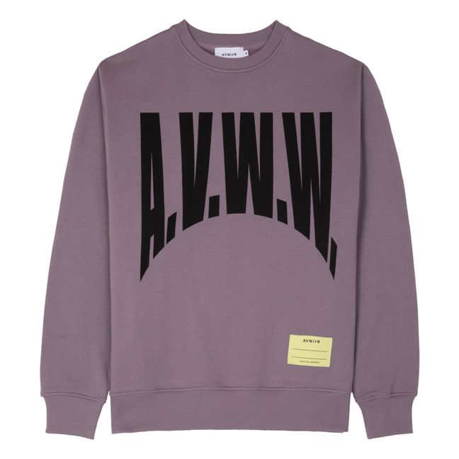 Sweat Encore AVWW Coton Bio | Violet chiné