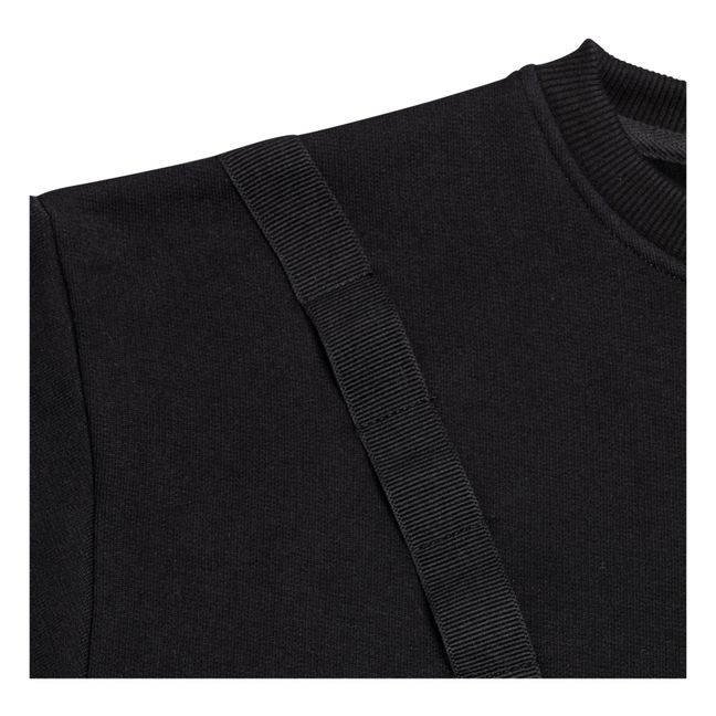 Sudadera de algodón orgánico Shadow | Negro