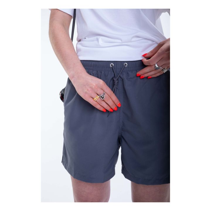 Pantalones cortos de poliéster reciclado | Gris- Imagen del producto n°3