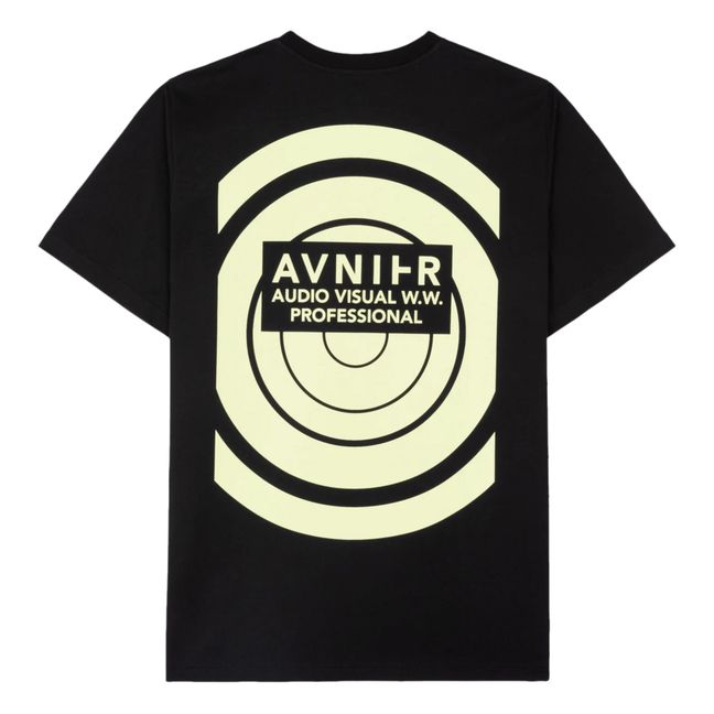 T-shirt Source Radio Wave in cotone organico | Nero