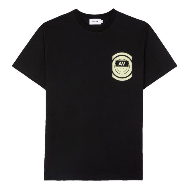 T-shirt Source Radio Wave in cotone organico | Nero