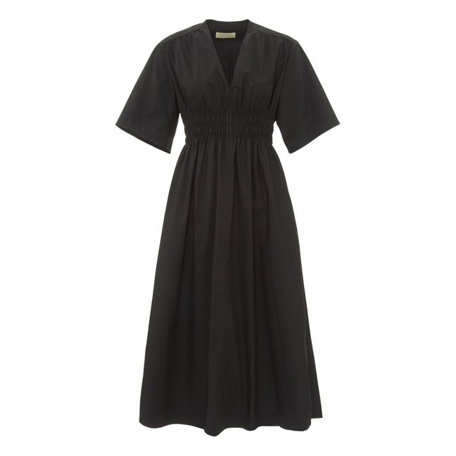 Vestito Rachel in popeline di cotone | Nero