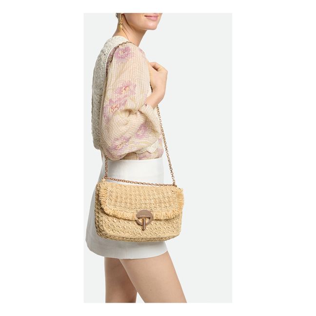 Bolso de rafia liso | Natural