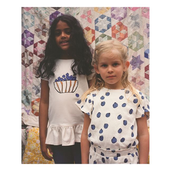 T-Shirt Myrtille Coton Bio | Blanc
