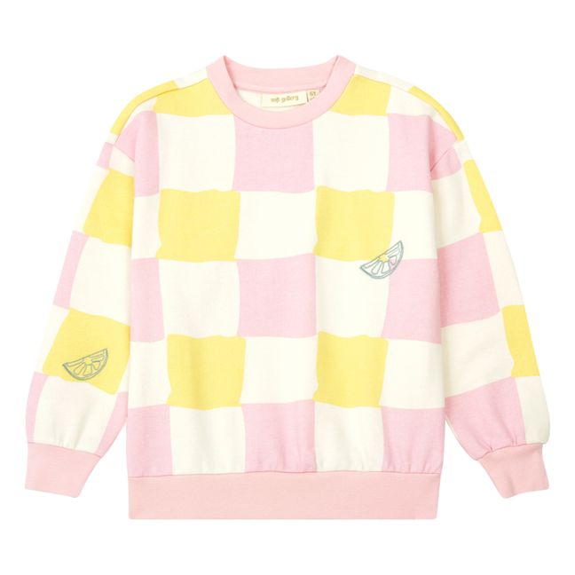 Sudadera a cuadros de algodón orgánico | Amarillo
