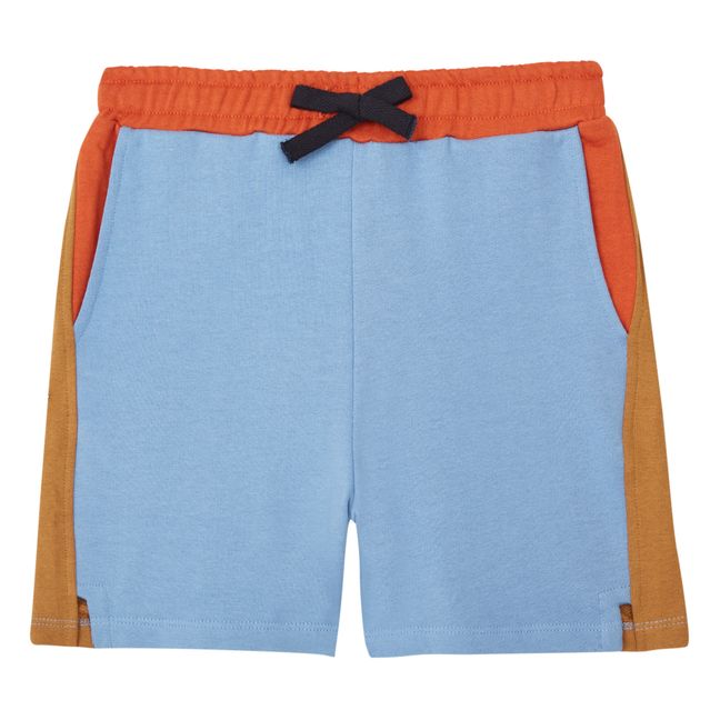 Shorts Color Block Coton Bio | Blue