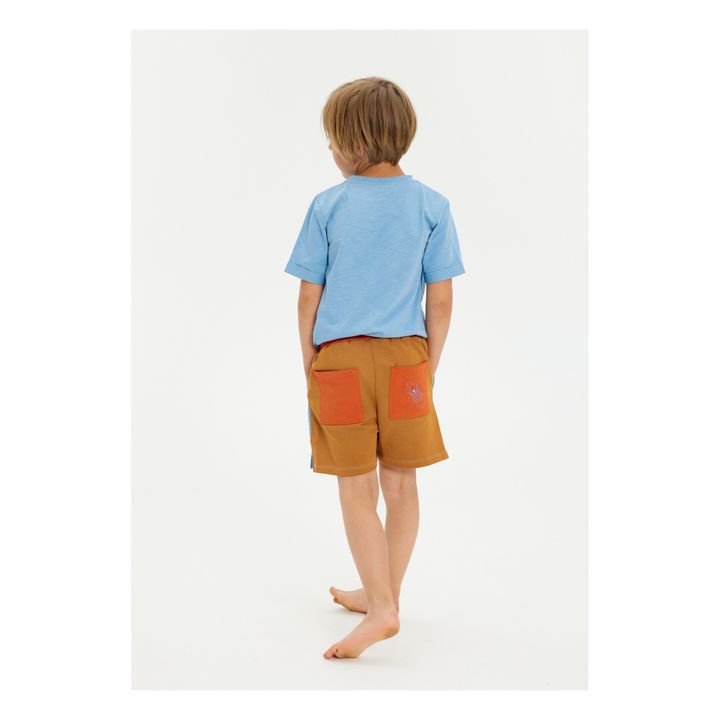 Pantalones cortos coloridos de algodón orgánico | Azul- Imagen del producto n°2