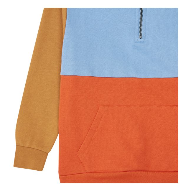 Sudadera colorida de algodón orgánico | Azul
