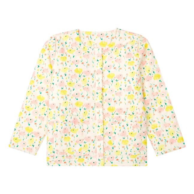 Cardigan Fleuri | Blanc/Écru