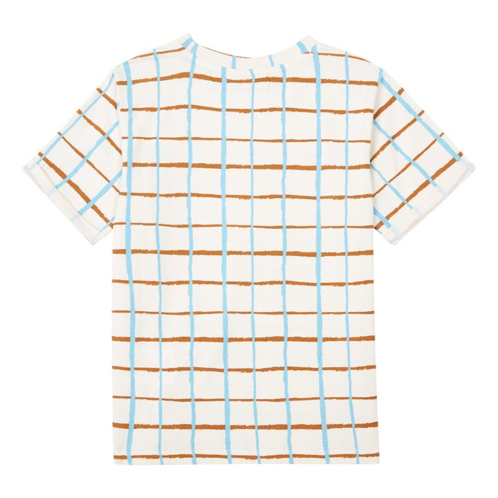 Camiseta a cuadros de algodón orgánico | Blanc/Écru- Imagen del producto n°2