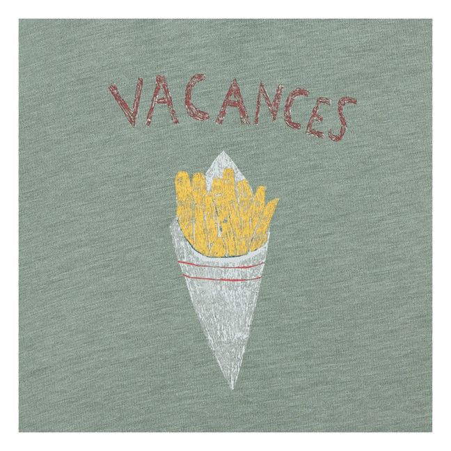 T-Shirt Coton Bio Vacances Ahipa | Sage