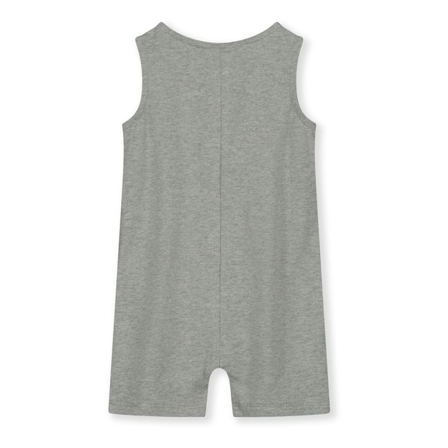 Combishort Sans Manches Coton Bio | Gris