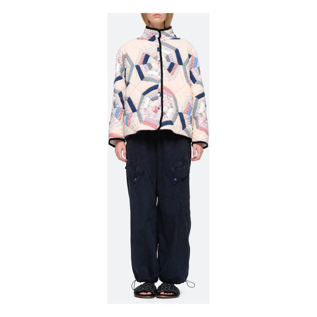 Veste Matelassée Patchwork Quin | Crème