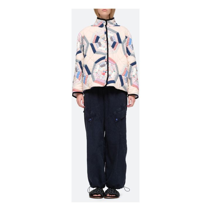 Veste Matelassée Patchwork Quin | Crème- Image produit n°1