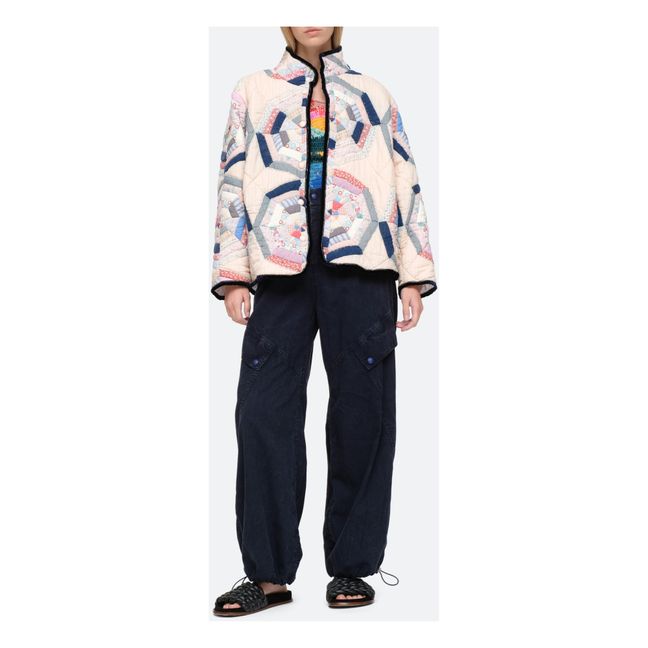 Veste Matelassée Patchwork Quin | Crème