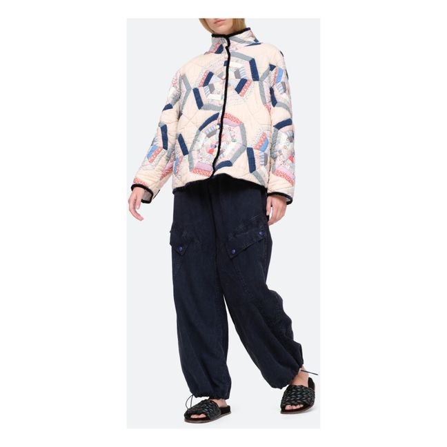Quin Quilted Patchwork Jacket | Cream