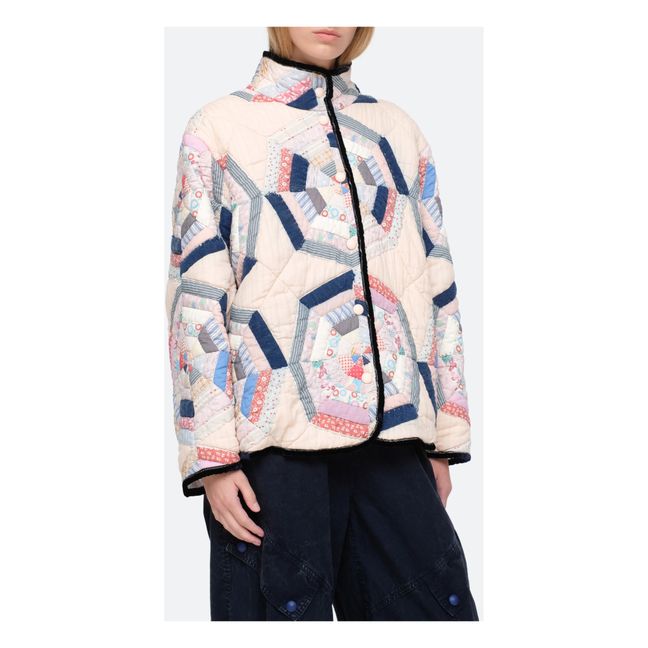 Quin Quilted Patchwork Jacket | Cream