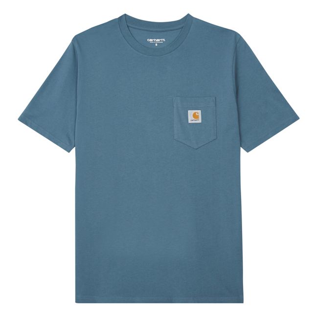 T-shirt Pocket in cotone | Blu petrolio
