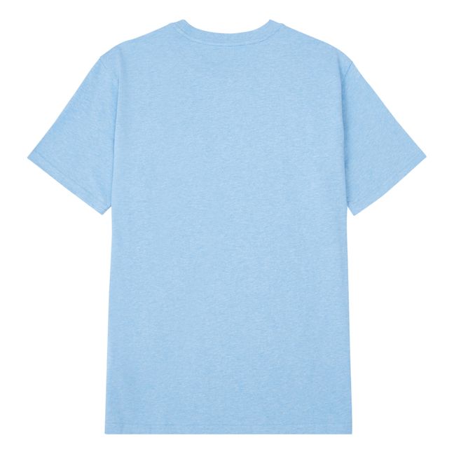 Camiseta de algodón Pocket | Azul color natural