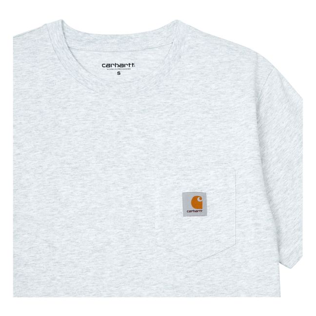T-shirt Pocket in cotone | Ecru chiné