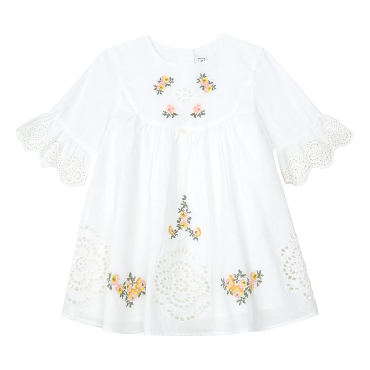 Embroidered Dress | Ecru- Product image n°0