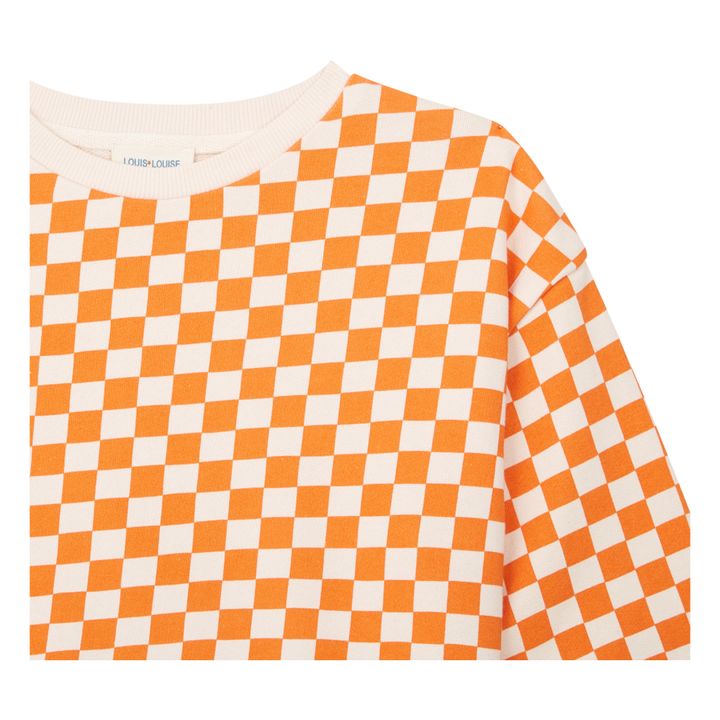 Peace Checked Sweater | Arancione- Immagine del prodotto n°3
