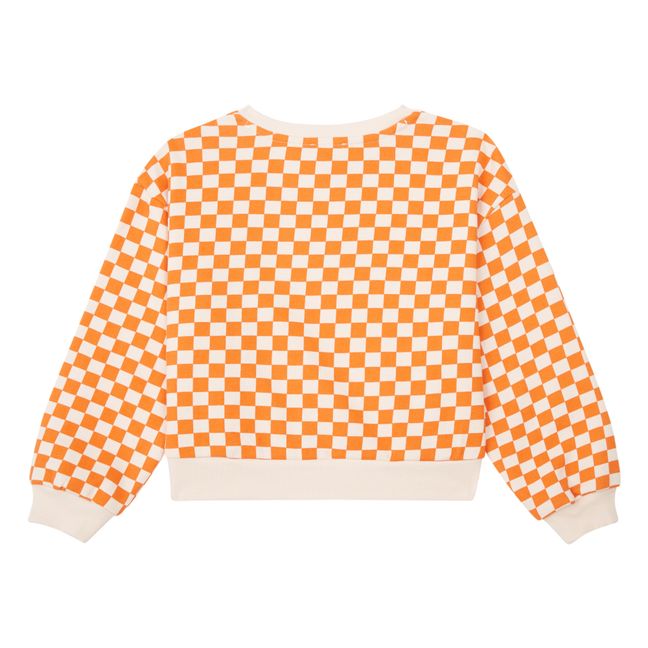Peace Checked Sweater | Arancione