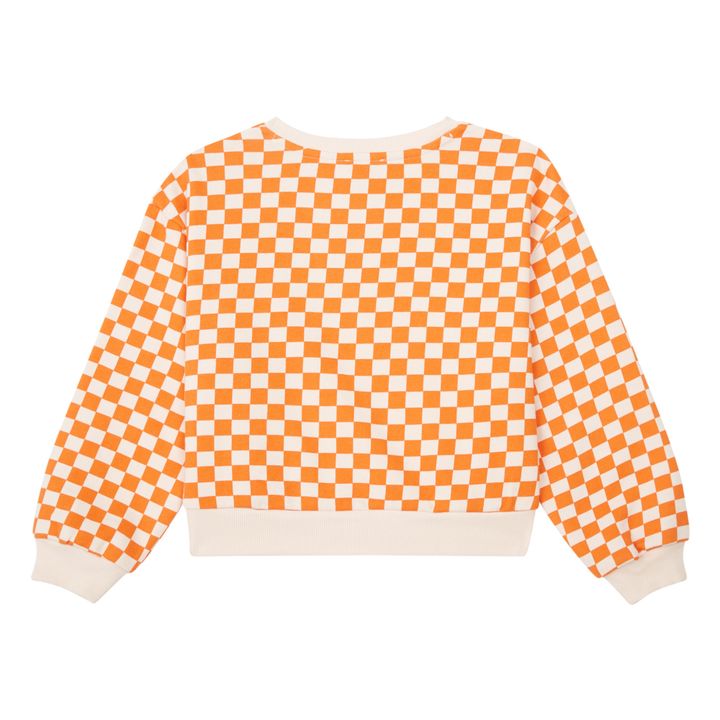 Peace Checked Sweater | Arancione- Immagine del prodotto n°4