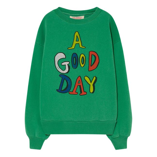 Sweatshirt A Good Day Bär | Grün