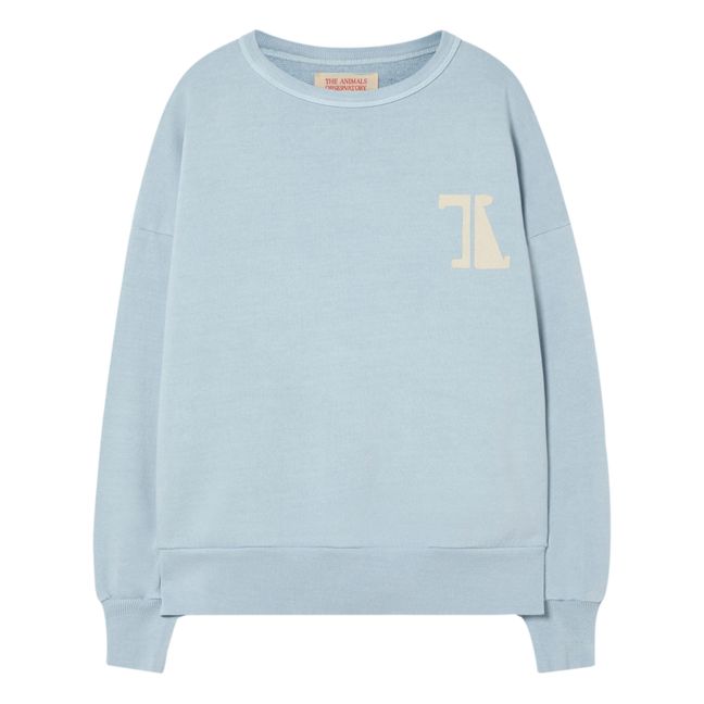 Sweatshirt Logo Bär Oversize | Hellblau